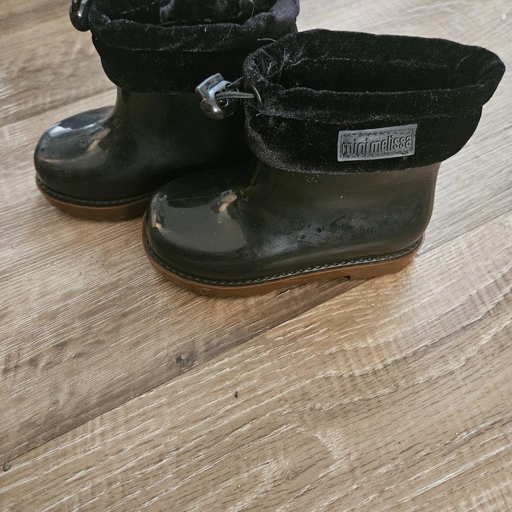 Mini Melissa Black Kids Rain Boots